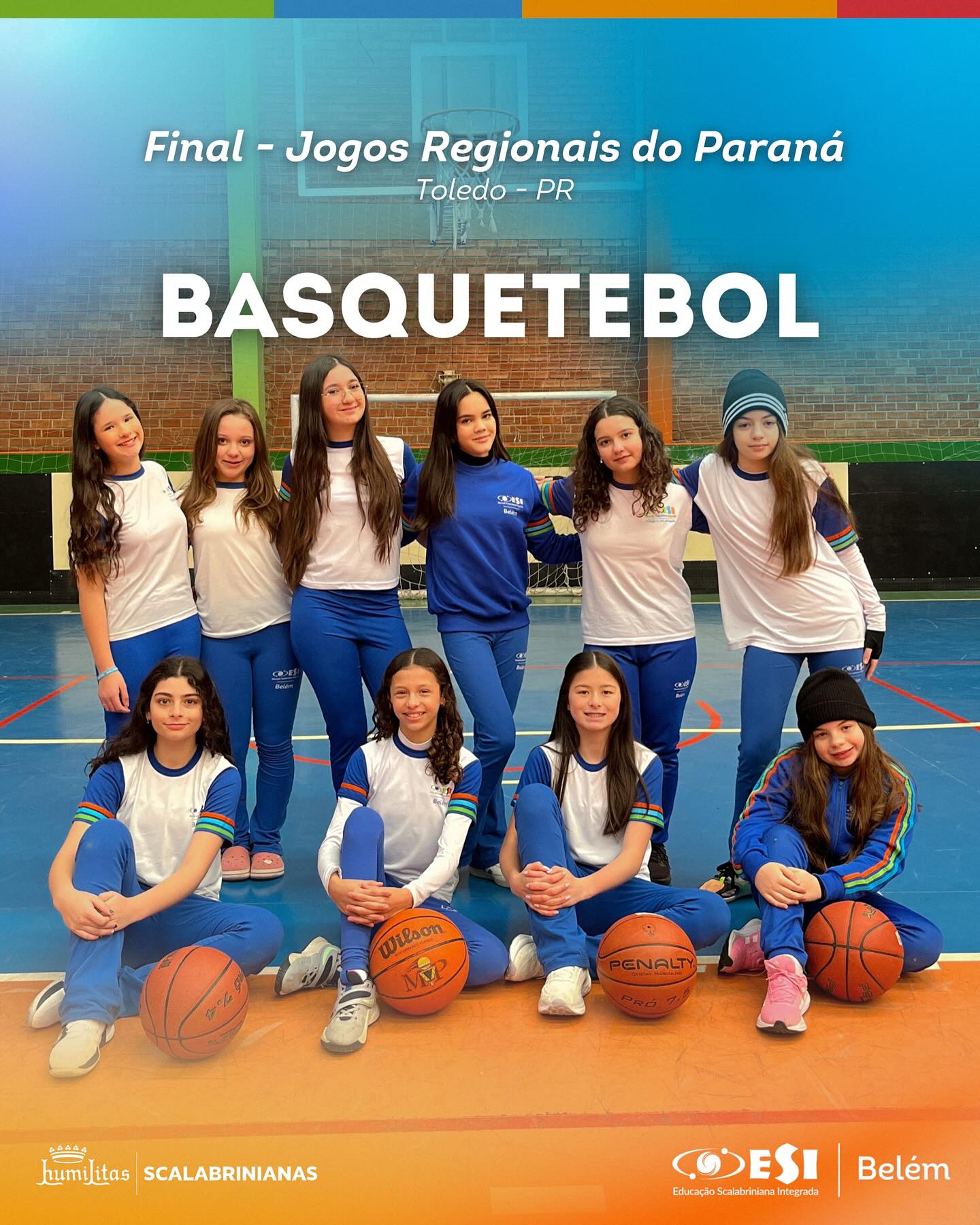 É decisão! 🧡
Entre os dias 4 e 8 de agosto, o Colégio Belém representará com orgulho o Núcleo de Guarapuava nos Jogos Regionais do Paraná, realizados em Toledo – PR.
Nosso time de Basquetebol está na grande final da competição! 🏀
Vamos juntos torcer por elas e celebrar mais essa conquista!