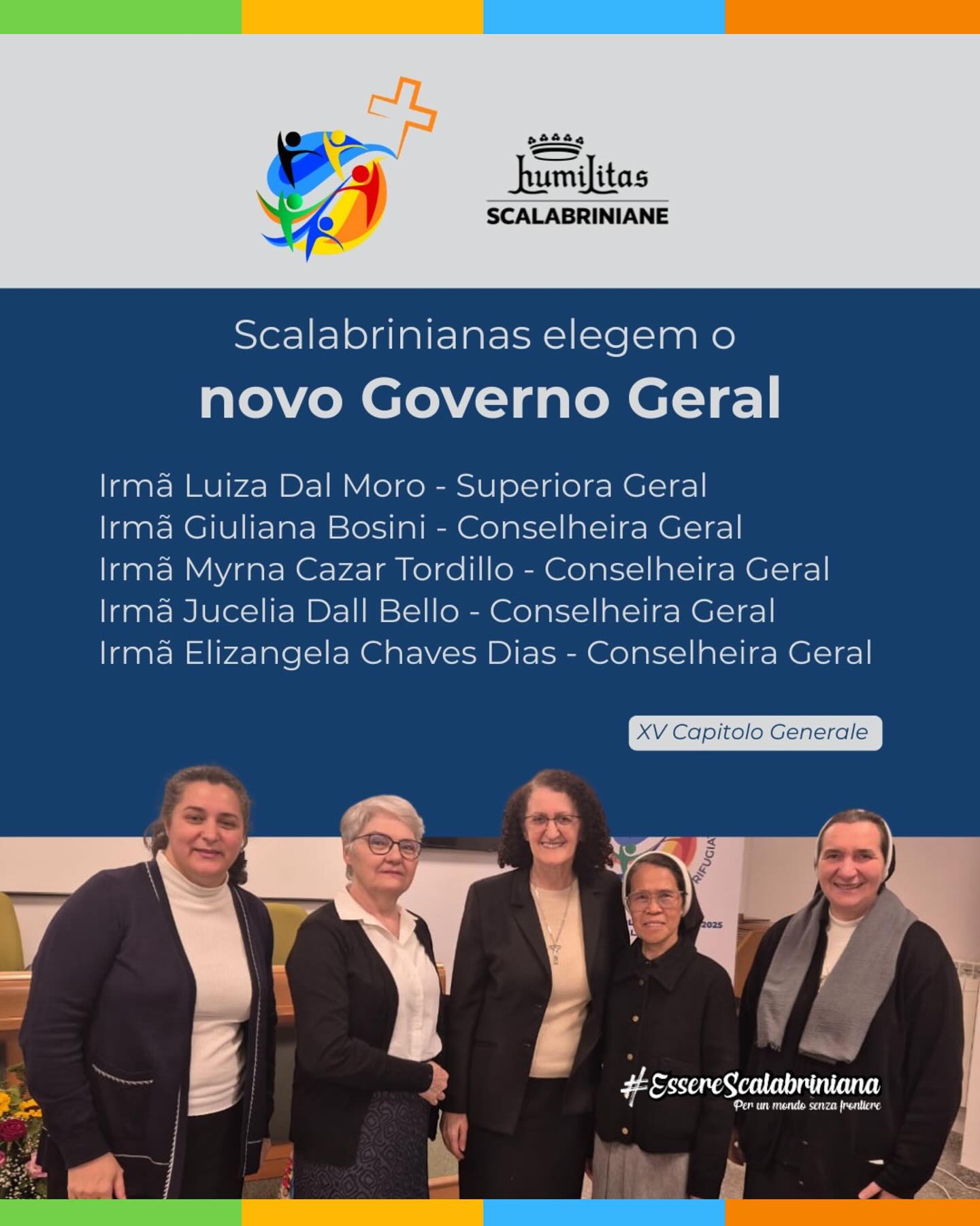 💙Scalabrinianas elegeram o novo Governo Geral para o sexênio 2025 – 2031.
😍🙏Agradecemos ao Senhor pela generosa disponibilidade destas Irmãs em responder ao ministério de animar a Congregação para que cumpra sua missão na Igreja e no mundo, em especial entre os migrantes e refugiados em situação de maior vulnerabilidade.
#SerScalabrinianas por um mundo sem fronteiras