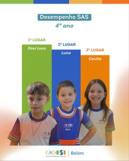 Os estudantes do Ensino Fundamental e Ensino Médio alcançaram ótimos resultados no Desempenho SAS, refletindo empenho, disciplina e o compromisso com o conhecimento. 📊✨
Parabéns a todos pela conquista! 👏🎓