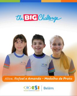 Parabéns aos nossos estudantes do Ensino Fundamental Anos Iniciais pela conquista de medalhas na Olimpíada de Inglês – The Big Challenge. O resultado reflete o compromisso contínuo com a qualidade acadêmica e o desenvolvimento de competências globais. ✨📚
