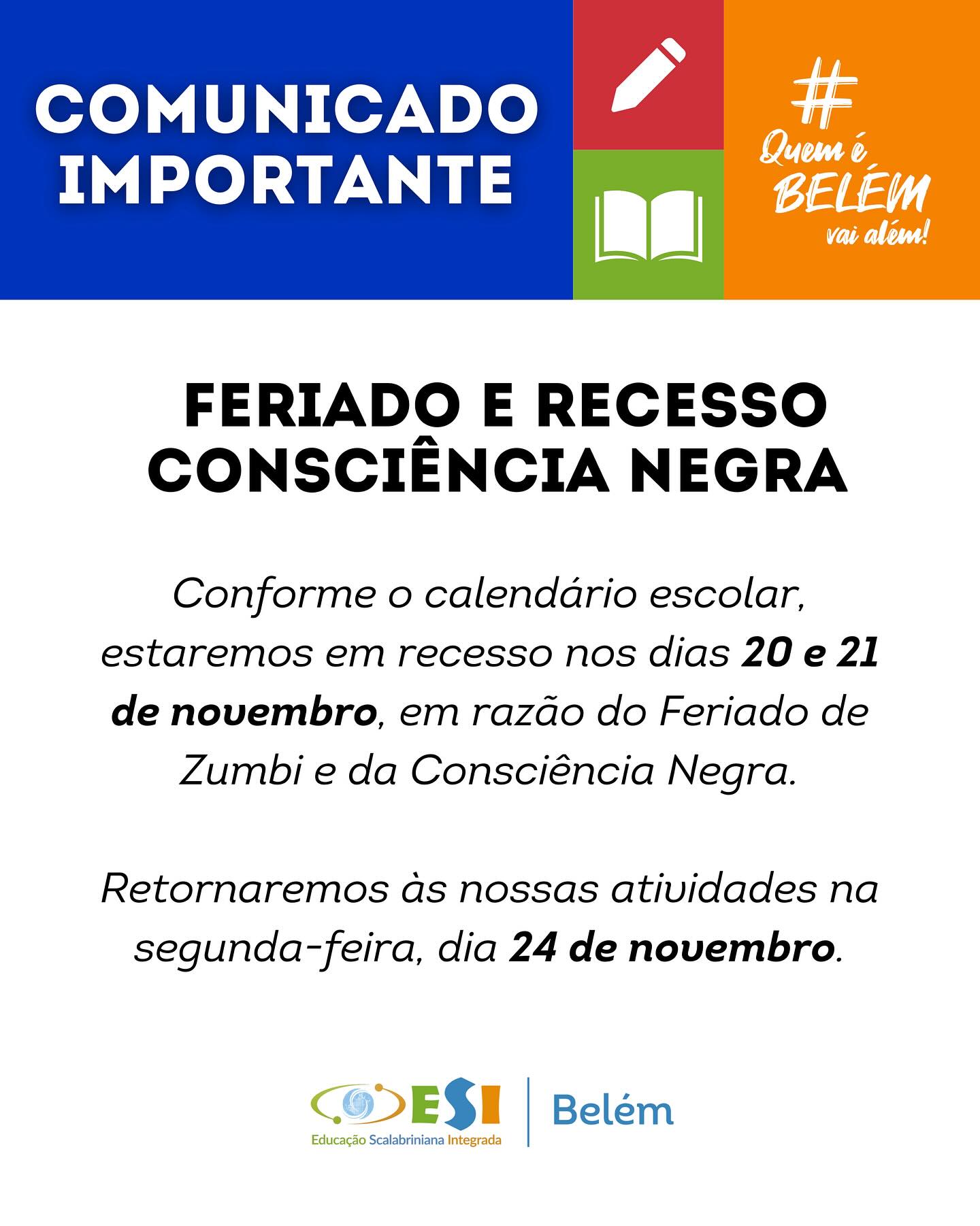 Feriado e recesso!