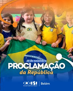Neste 15 de novembro, celebramos a Proclamação da República e renovamos nosso compromisso com a formação cidadã. 🇧🇷
No Colégio Belém, educar é também cultivar valores que fortalecem a democracia, o respeito e a responsabilidade social. Que nossos estudantes sigam construindo um futuro de consciência e participação! ✨📚
