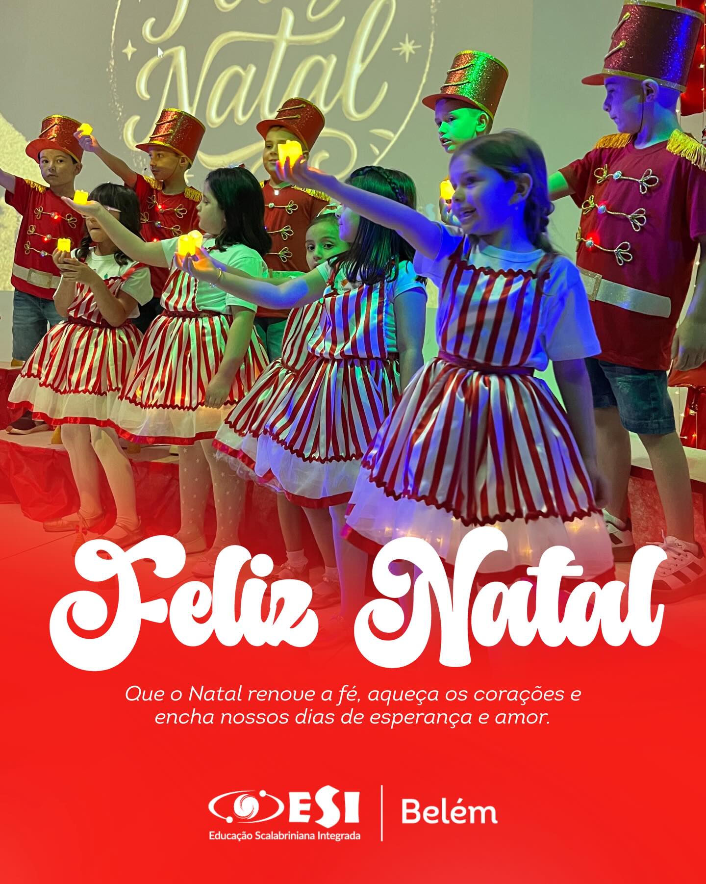 🎄✨ Feliz Natal! ✨🎄
Que o Natal renove a esperança, fortaleça os laços e encha nossos corações de amor, paz e gratidão.
O Colégio Belém deseja a todas as famílias, alunos e colaboradores um Natal iluminado, vivido em união, carinho e valores que transformam. 💛
Que o nascimento de Jesus inspire um novo ano repleto de fé, aprendizado e novos começos.