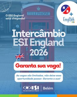 ✨🌍 ESTÁ CHEGANDO – SUA EXPERIÊNCIA EM LONDRES! ✨

O intercâmbio dos seus sonhos está mais próximo do que nunca! 🇬🇧
O ESI England começa no dia 01/07 — uma oportunidade única de viver o idioma, a cultura e expandir seus horizontes.

💡 Alunos da Rede ESI contam com condições especiais.
Não fique de fora dessa experiência transformadora!

⏰ As vagas são limitadas — garanta a sua antes que acabem.

📲 Entre em contato com a NR Intercâmbio e saiba mais:
🌐 Site: www.nr.com.br/esi

📧 E-mail: info@nrintercambio.com

📱 WhatsApp: (11) 5090-7419

✈️ O mundo te espera. E o seu próximo destino pode ser Londres.
