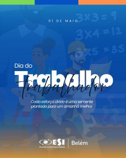 Hoje celebramos mais do que o trabalho: celebramos a vocação que Deus nos confiou. 🙏✨
“Tudo o que fizerem, façam de coração, como para o Senhor e não para os homens.” (Cl 3,23)

Que Ele abençoe o nosso trabalho, fortaleça nossas mãos e nos dê sabedoria para viver com propósito, fé e dignidade. 🤍
Feliz Dia do Trabalho! 🩵