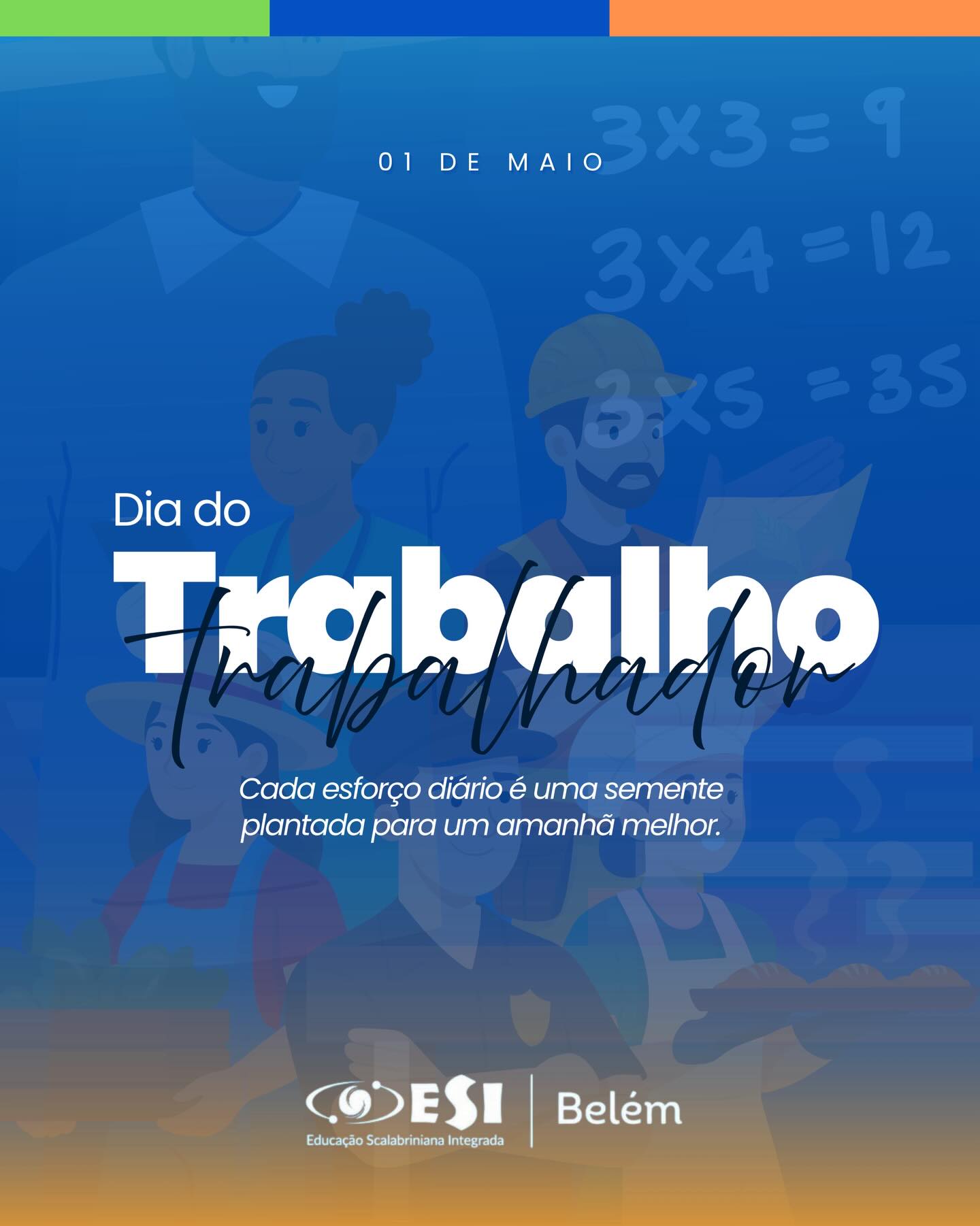 Hoje celebramos mais do que o trabalho: celebramos a vocação que Deus nos confiou. 🙏✨
“Tudo o que fizerem, façam de coração, como para o Senhor e não para os homens.” (Cl 3,23)

Que Ele abençoe o nosso trabalho, fortaleça nossas mãos e nos dê sabedoria para viver com propósito, fé e dignidade. 🤍
Feliz Dia do Trabalho! 🩵