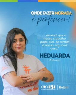 Onde fazer morada é pertencer. ✨
Mais do que um lugar de trabalho, o Colégio Belém é espaço de encontro, missão e propósito. Na voz da Heduarda, ecoa o sentimento de quem não apenas está, mas verdadeiramente pertence. 💛
São 119 anos construindo histórias, formando vidas e acolhendo cada pessoa como parte de algo maior. Porque aqui, fazer morada é criar laços, é servir com amor e é viver diariamente um propósito que transforma.
Seguimos celebrando essa história com gratidão a Deus e a todos que fazem do Belém um lar. 🙏🏼✨