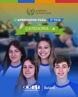 Aprovados para a 2ª Fase da Olimpíada de Português!

Parabéns aos nossos estudantes que se destacaram com dedicação e comprometimento!
Estamos orgulhosos do seu esforço e conquista. ✏️📚✨