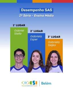 Os estudantes do Ensino Fundamental e Ensino Médio alcançaram ótimos resultados no Desempenho SAS, refletindo empenho, disciplina e o compromisso com o conhecimento. 📊✨
Parabéns a todos pela conquista! 👏🎓