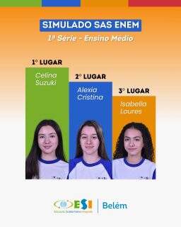 Cada aprovação e cada excelente colocação refletem o esforço, a disciplina e a preparação dos nossos alunos. Temos orgulho de fazer parte dessa trajetória de conquistas!

Parabéns a todos que se destacaram e seguem mostrando que, com foco e dedicação, os sonhos se tornam realidade. 🚀💙

O futuro começa agora. Vamos juntos rumo à aprovação!

#SASEnem #Aprovação #ENEM  #Esibelem