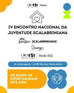 💙 Um encontro para viver, sentir e guardar no coração!
De 14 a 16 de agosto, nossos jovens da JUVESC estarão em Santo André (SP) para o IV Encontro Nacional da JUVESC, junto com jovens de toda a REDE ESI.
Serão dias de muita espiritualidade, amizade, partilha, alegria e, principalmente, de encontros que nos aproximam de Deus e fortalecem a nossa missão Scalabriniana.
Com o tema “Faz de mim tua morada”, somos convidados a abrir o coração, deixar Deus habitar em nós e transformar cada experiência em um novo passo na caminhada. 🙏
E claro: vamos acompanhar tudo por aqui! Vem viver esse momento com a gente! 💙
#JUVESC #RedeESI #ColégioBelém #FazDeMimTuaMorada #JuventudeScalabriniana