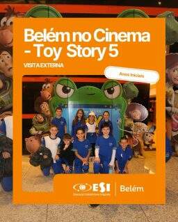 🎬🍿 Uma experiência especial fora da sala de aula!

Os alunos dos Anos Iniciais aproveitaram um momento cheio de diversão, amizade e emoção no cinema, assistindo a Toy Story! 🤠🚀

Porque aprender também é viver novas experiências e criar memórias que ficam para sempre. 💙

#ESIBelém #AnosIniciais #ToyStory #EducaçãoQueTransforma