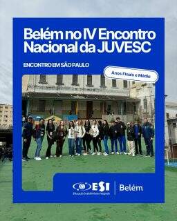 Tem coisa que só a JUVESC explica: amizades que viram família, risadas que ficam na memória e uma alegria que contagia todo mundo. 💙
Esses registros são só um pedacinho do que vivemos juntos. Já estamos com saudade da próxima!
#JUVESC #VemSerBelém #PastoralJuvenil #ColégioBelém #JuventudeESI