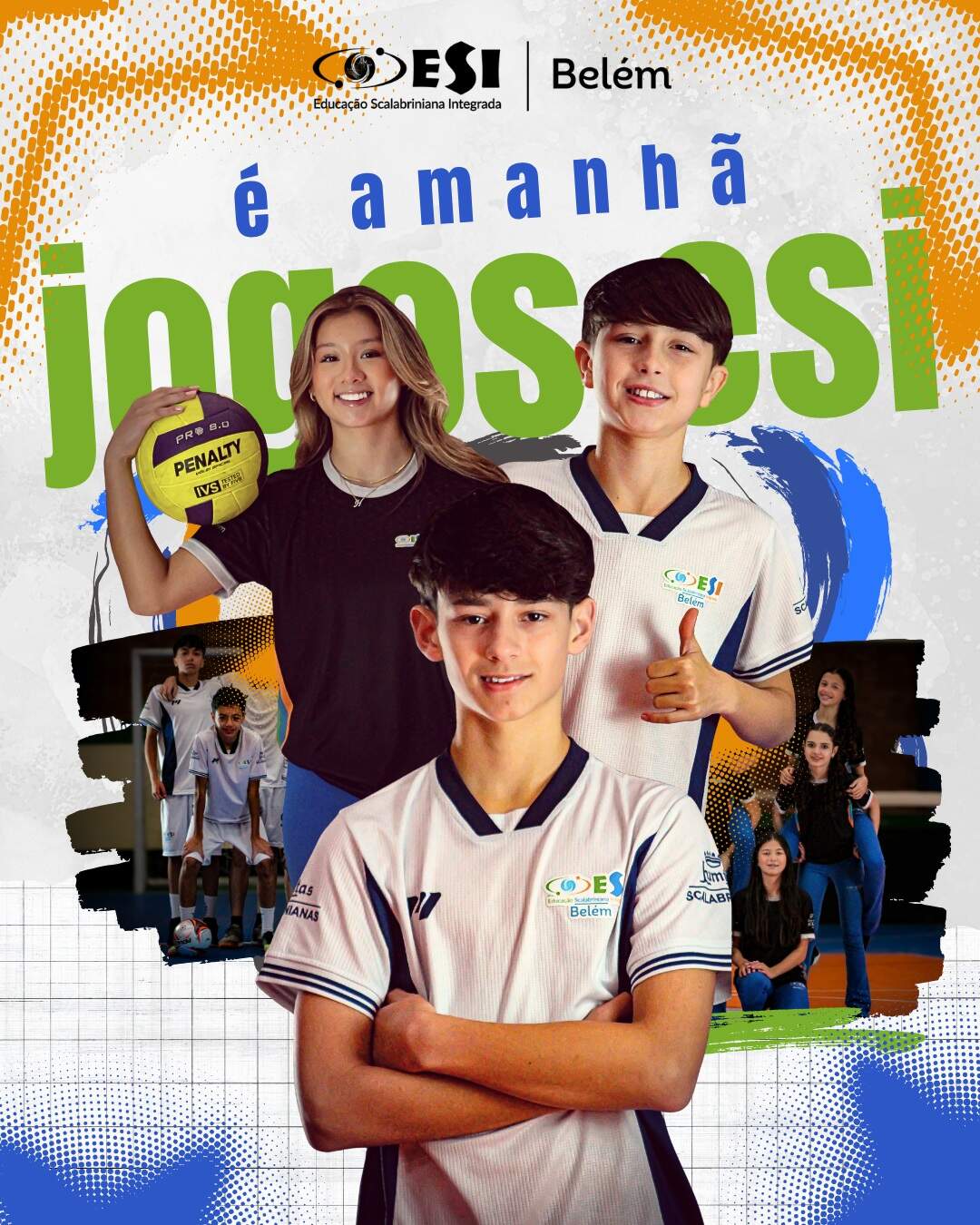 🏆 É AMANHÃ! 🔥
A espera acabou! Os Jogos ESI 2026 começam amanhã! 💙💚🧡
Prepare a torcida, a energia e a emoção, porque o Colégio Belém vai ser palco de grandes momentos! 🏐🏓⚽
📅 25 e 26 de setembro
📍 Colégio Nossa Senhora de Belém – Guarapuava
Vem viver esse momento com a gente!Quem é Belém vai além! 🚀
#JogosESI #JogosESI2026 #ESIBelém #QuemÉBelémV