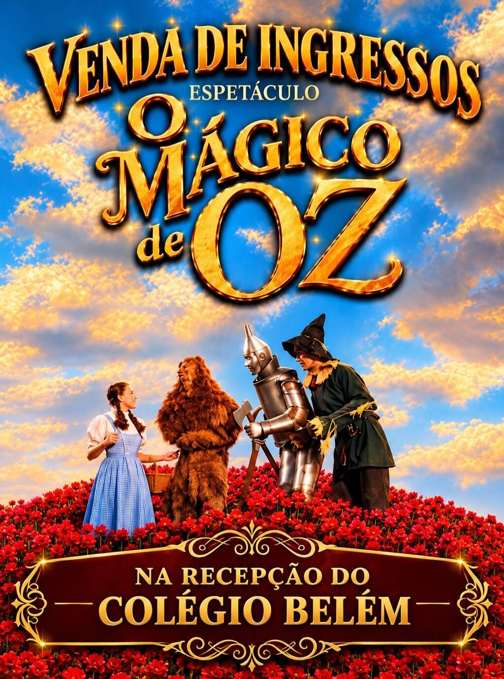 Ontem aconteceu o lançamento das vendas dos ingressos para o espetáculo O Mágico de Oz! E a partir de hoje, você também pode garantir o seu diretamente na recepção do colégio. 🎭
🌪️ Não fique de fora dessa aventura! Garanta já o seu ingresso e venha viver essa magia com a gente!